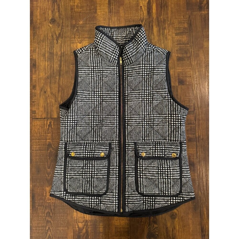 Telluride Clothing Company Black & White Quilted Lightweight Puffer Vest Size M